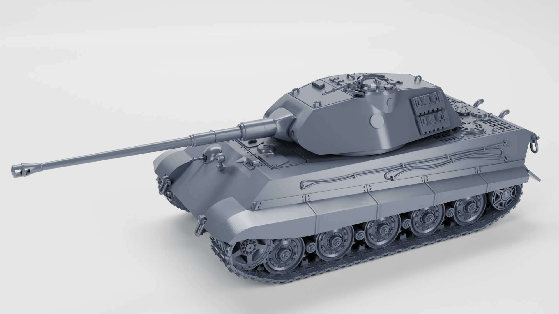 Tiger II Ausf.B - Porsche Turret - WWII - German Army - wargame3d- 28mm Scale