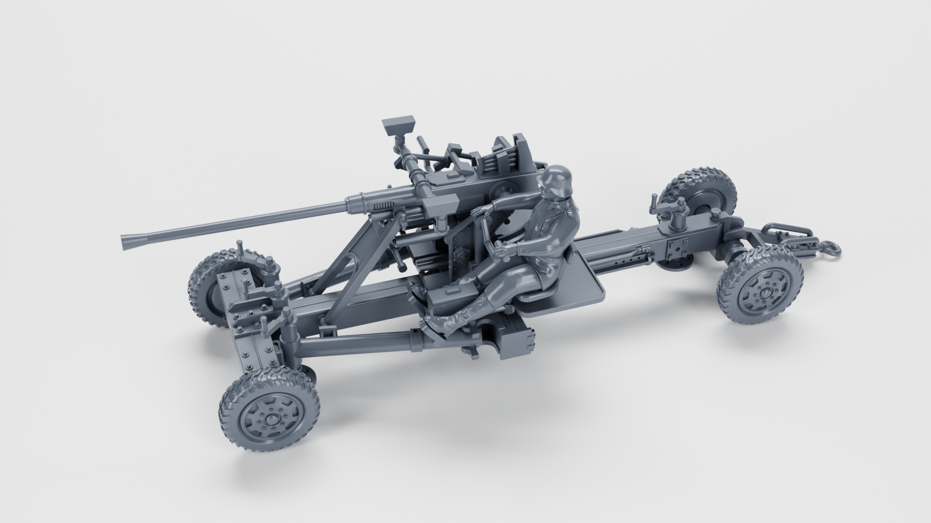 AA gun Bofors 40mm Flak 28 - Other Nations Fighting Vehicles - 28mm Scale - wargame3d