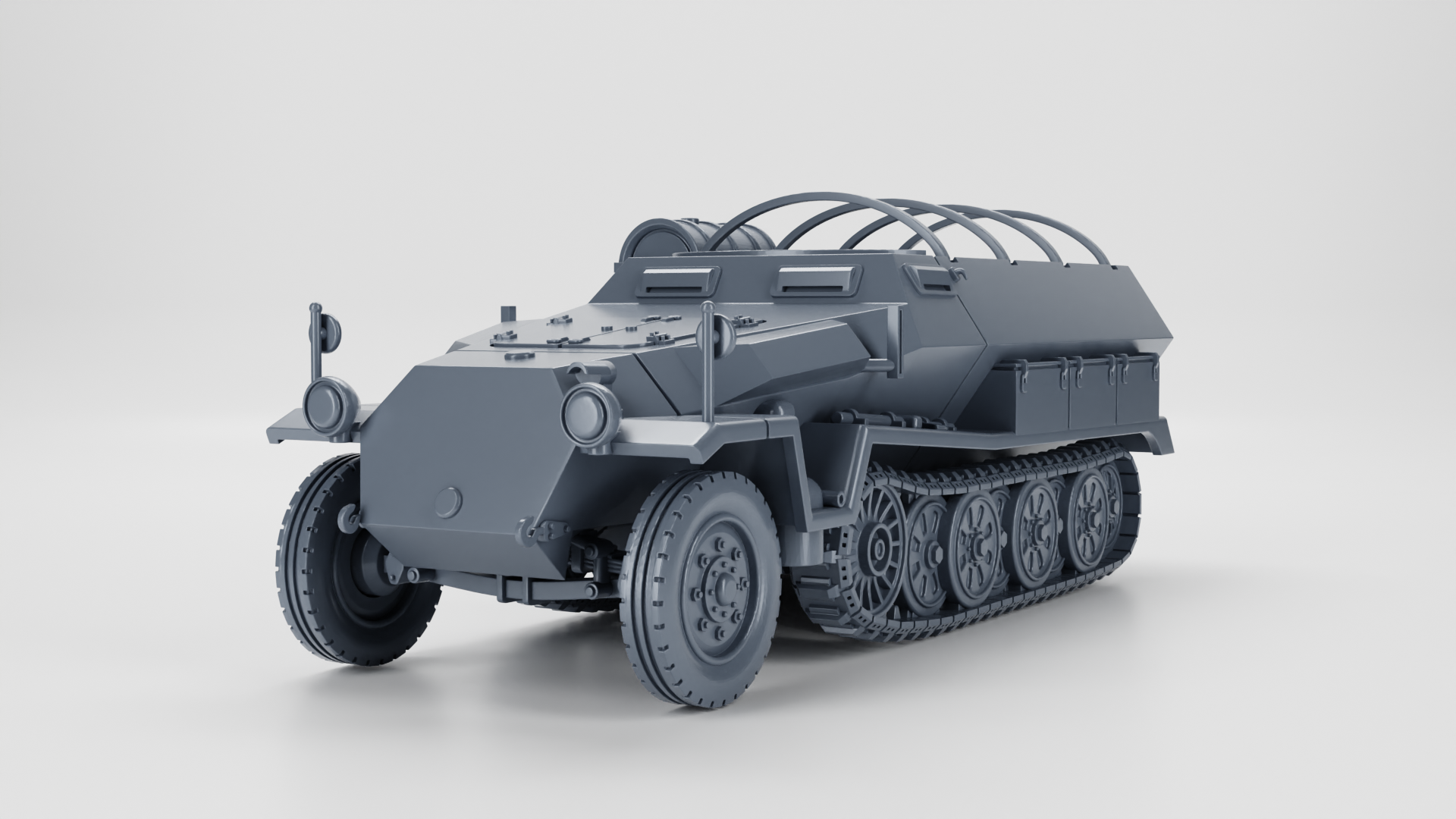 Sd.Kfz.251_8 Krankenpanzerwagen (Ambulance) - German Army - 28mm Scale - wargame3d