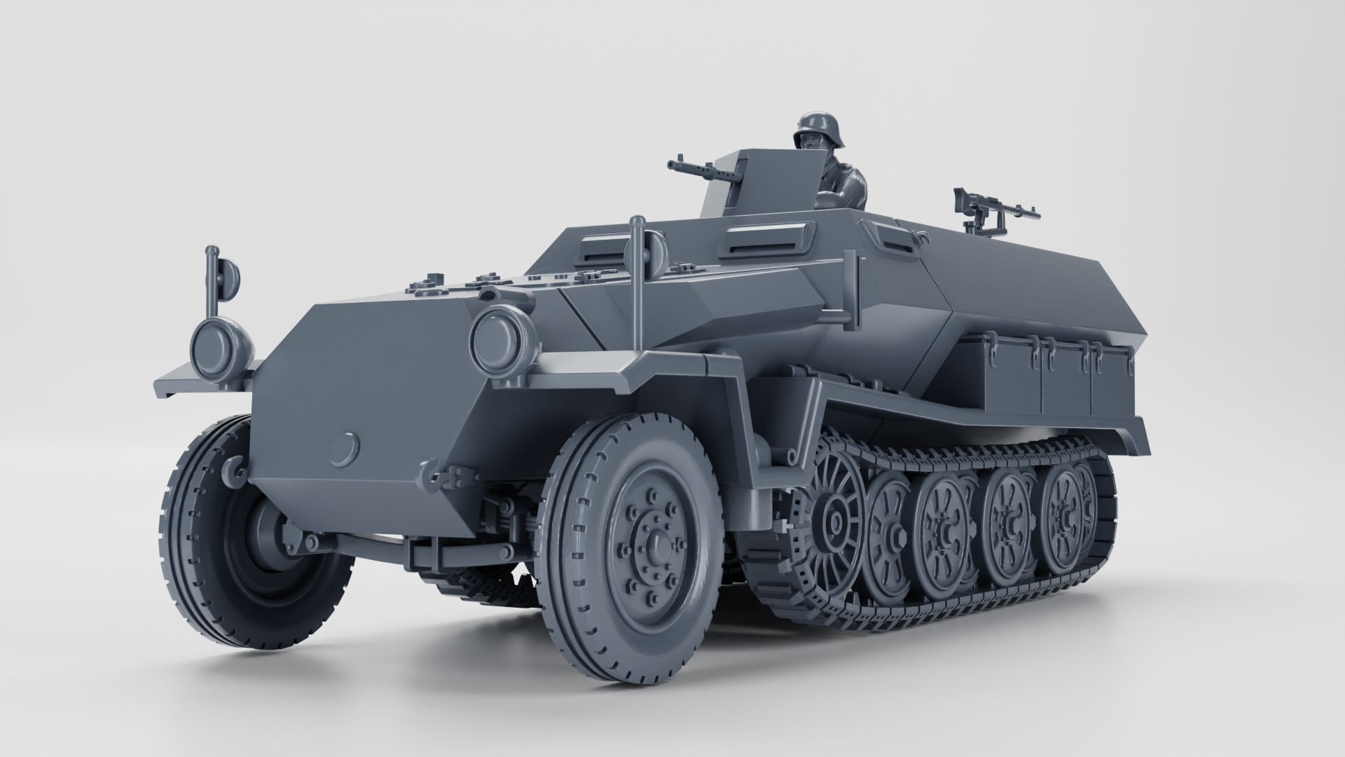 Sd.Kfz.251.1 Ausf.A - German Army - 28mm Scale - wargame3d