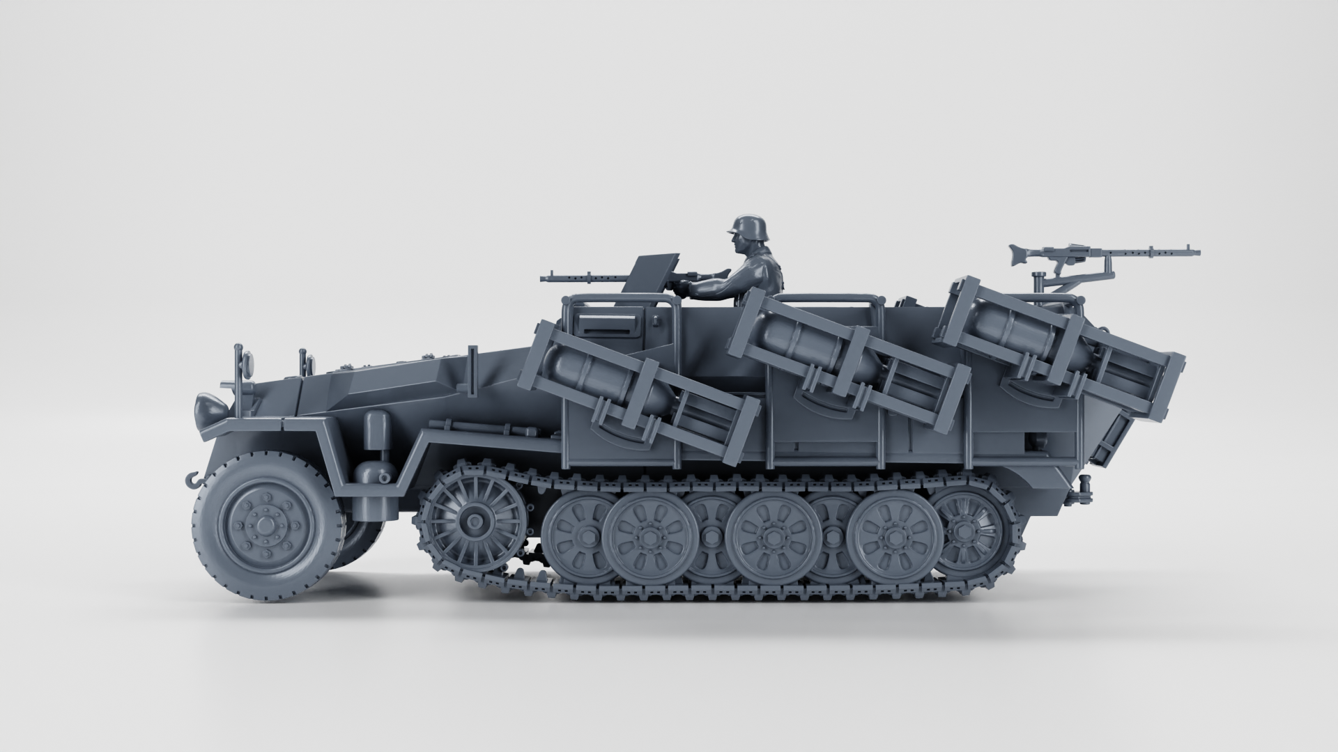 Sd.Kfz.251.1 II Ausf.B - Stuka Zu Fuss - German Army - 28mm Scale - wargame3d