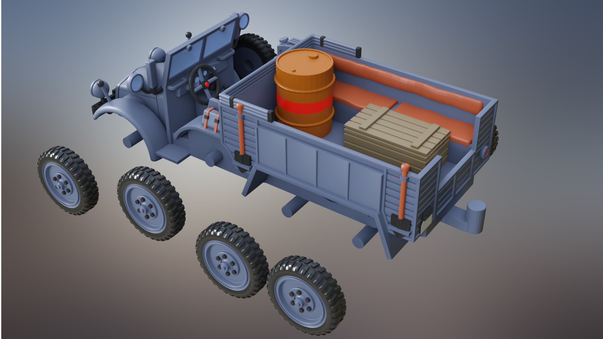 Krupp Protze 6x4 - German Army - 28mm Scale - wargame3d