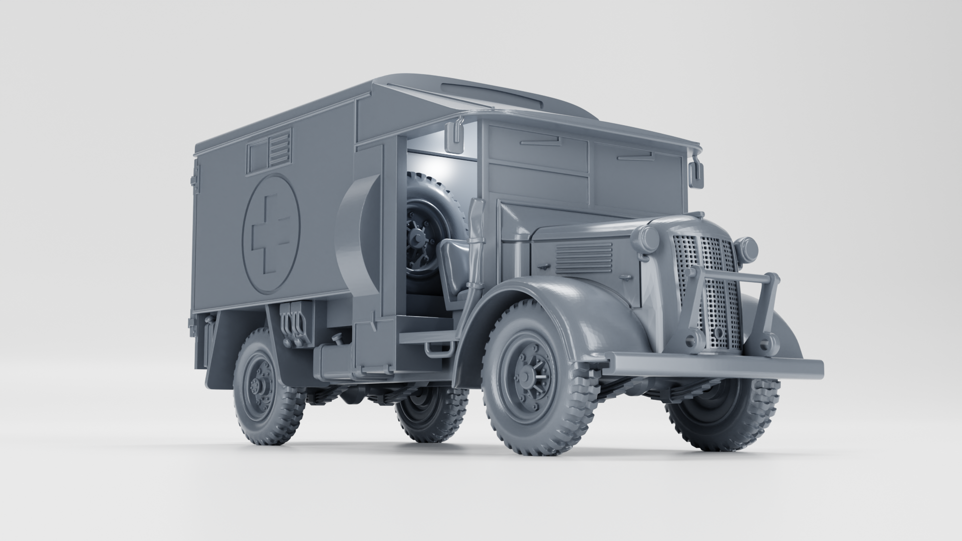 Austin K2/Y Ambulance - UK Army - wargame3d- 28mm Scale