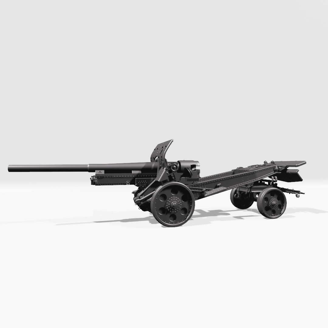 Heavy Field Gun 15cm Kanone 16 - Belgian Army - 28mm Scale - wargame3d