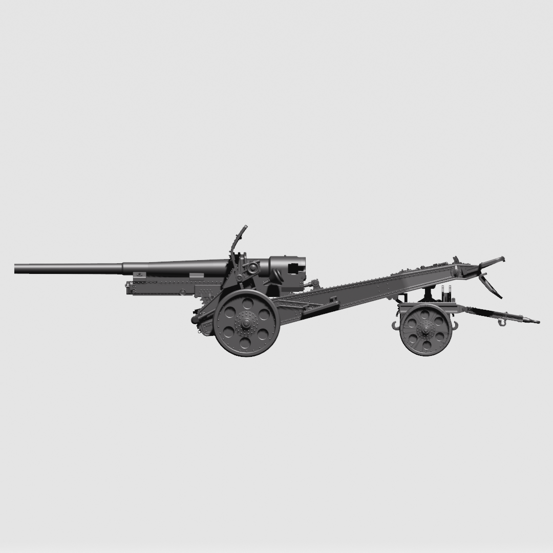 Heavy Field Gun 15cm Kanone 16 - Belgian Army - 28mm Scale - wargame3d