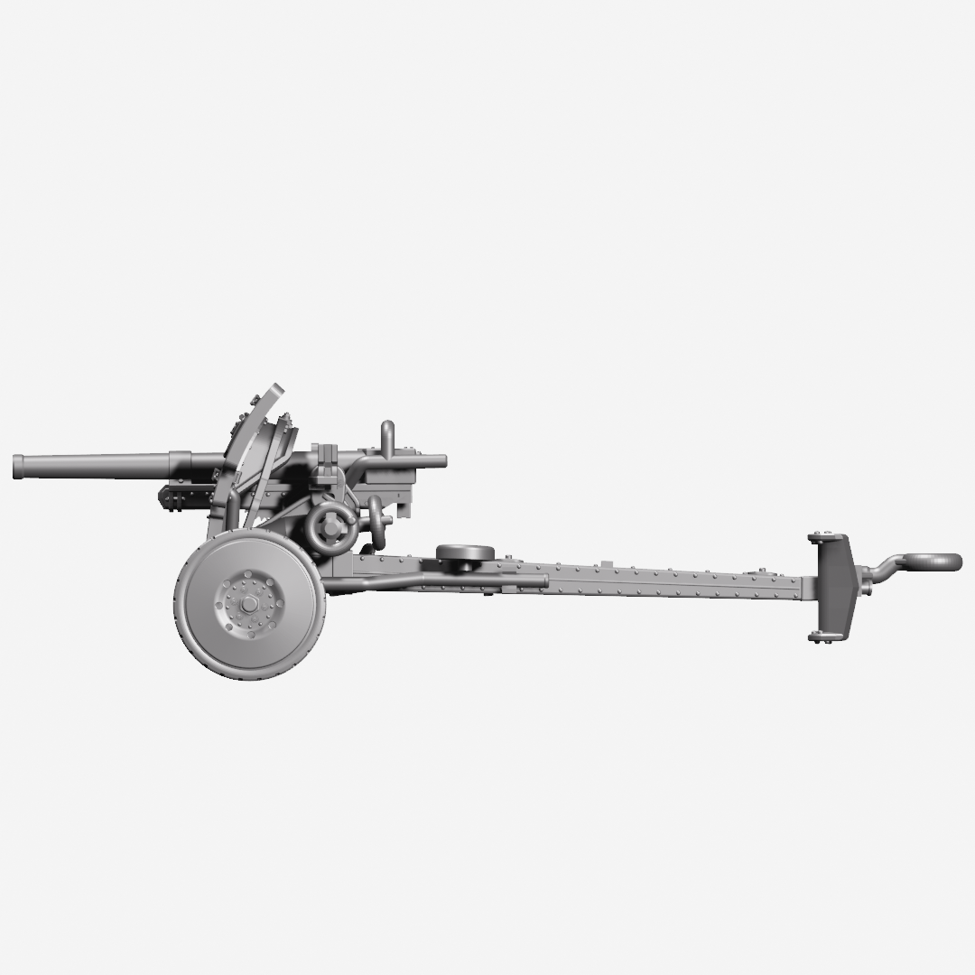 Anti Tank Gun FRC 47mm Model 1931 - Belgian Army - 28mm Scale - wargame3d