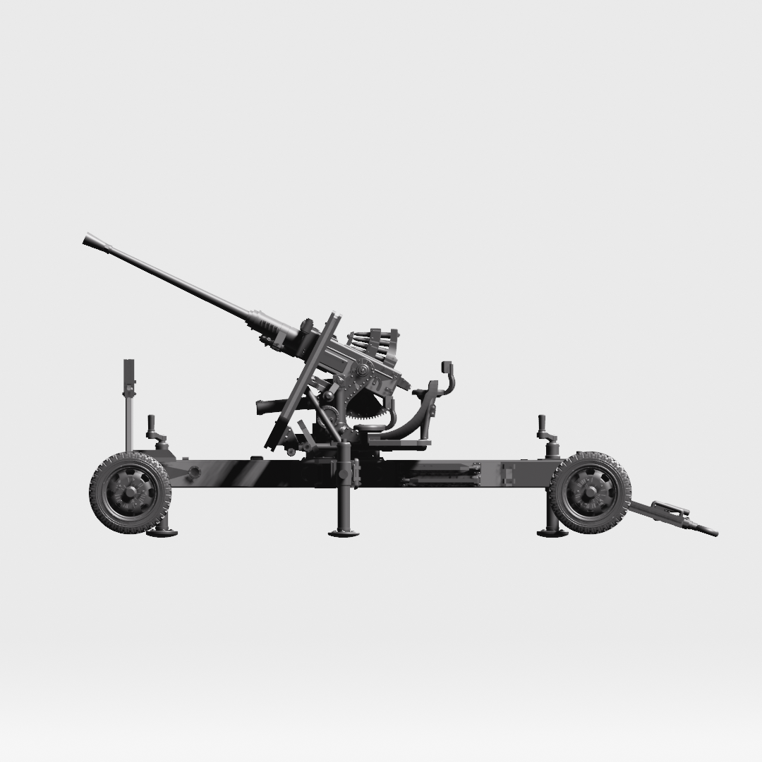 Bofors 40mm anti-aircraft gun Wz.36 - Polish Army - 28mm Scale - wargame3d