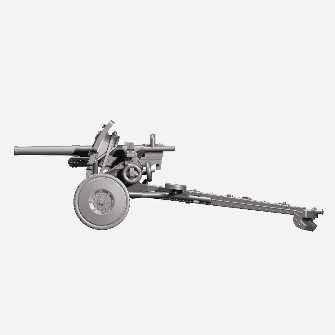 Anti Tank Gun FRC 47mm Model 1931 - Belgian Army - 28mm Scale - wargame3d