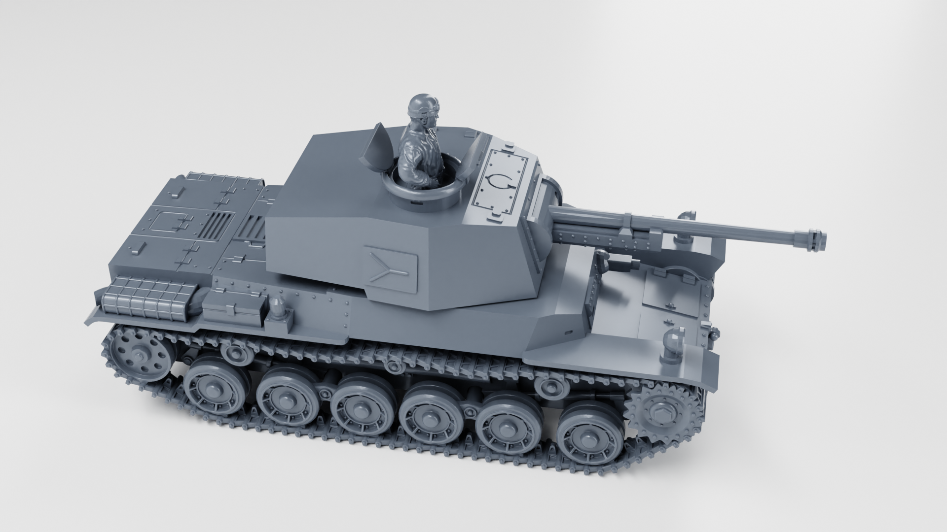 Type 3 Medium Tank Chi-Nu - Japanese Army - 28mm Scale - wargame3d