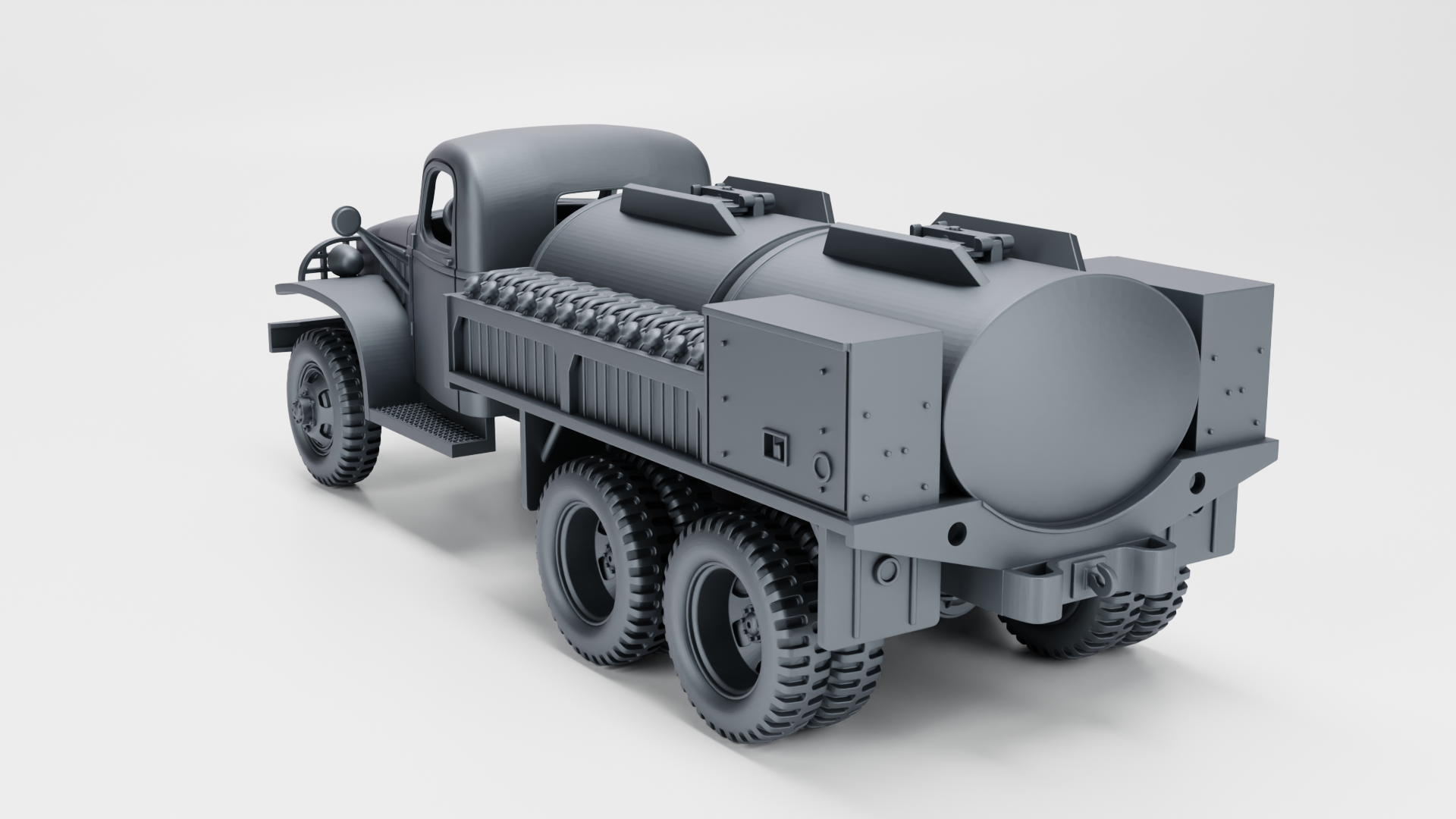 GMC CCKW 353D fuel truck (US) - HEAVY TRANSPORTERS+TRAILERS of WW2 - US Army - 28mm Scale - Tank - Miniature - wargame3d