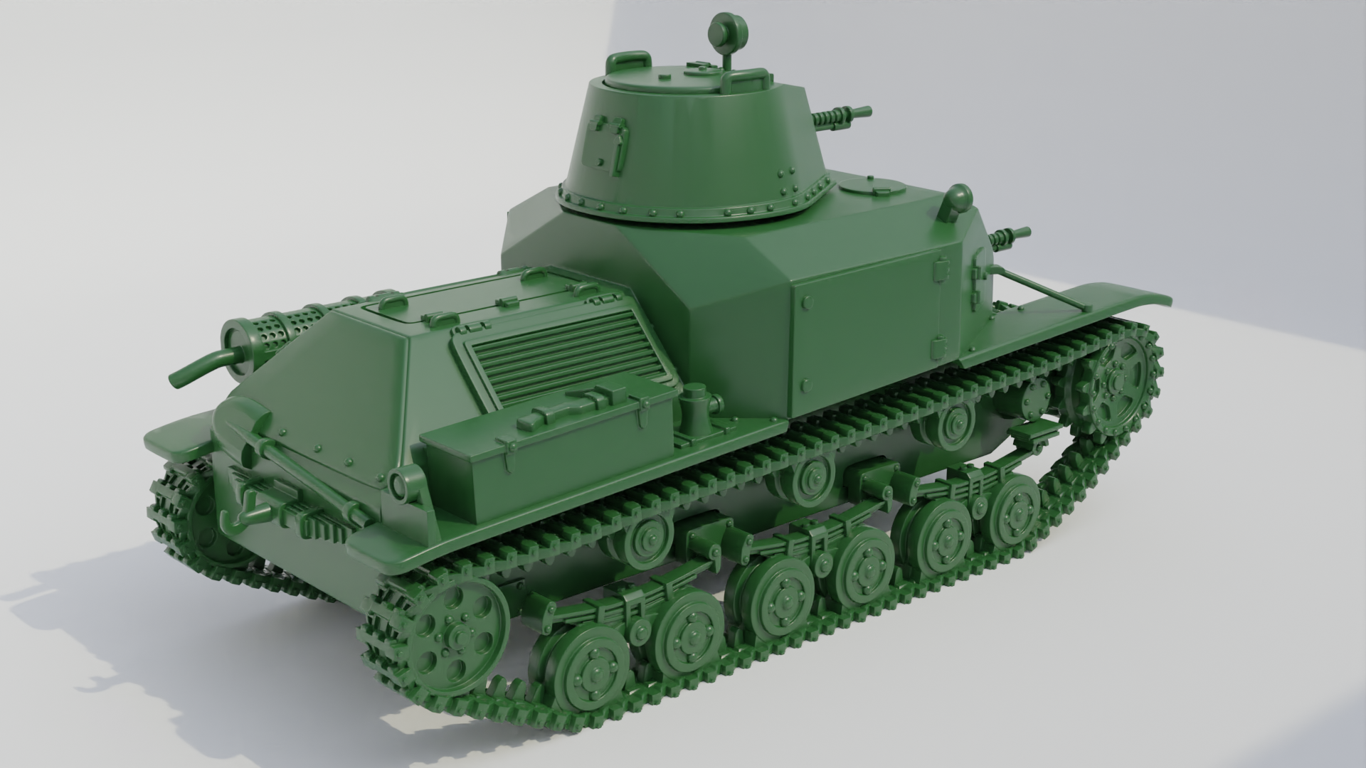 Tankette Type 92 Jyu-Sokosha (early) - Japanese Army - 28mm Scale - wargame3d