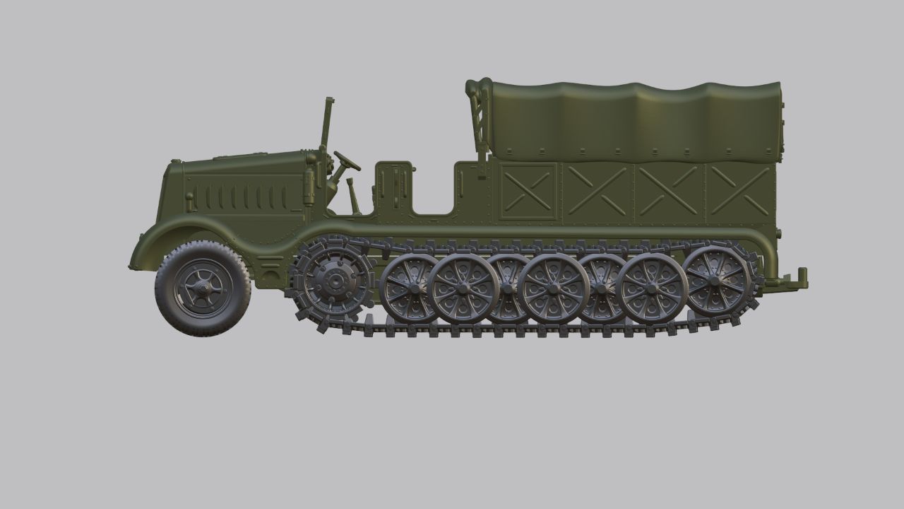 Sd.Kfz.9 Zugkraftwagen 18t (FAMO) - German Army - 28mm Scale - wargame3d