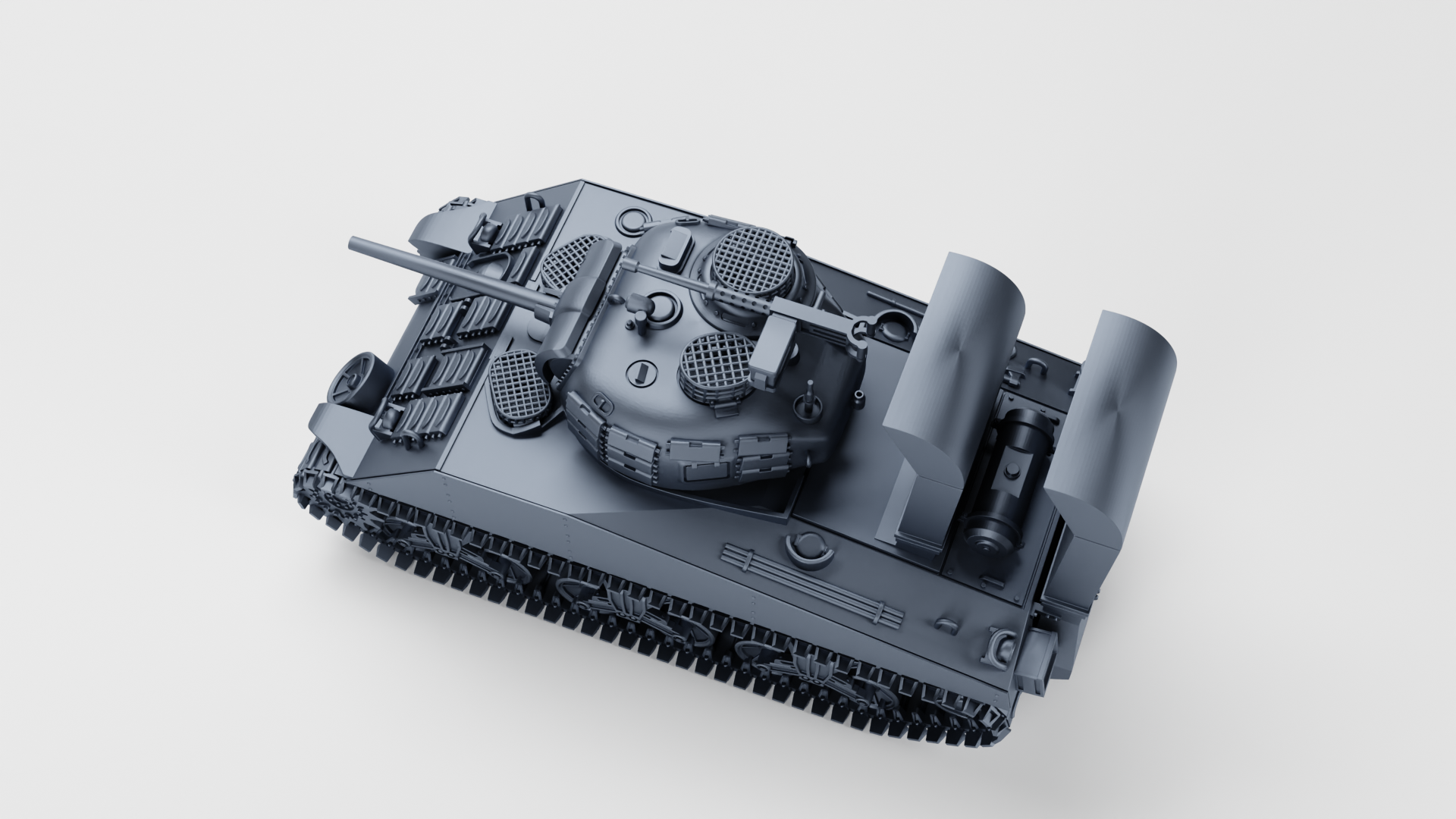 Sherman M4A3(75)W “Beelzebub” - US Army - 28mm Scale - Tank - Miniature - wargame3d