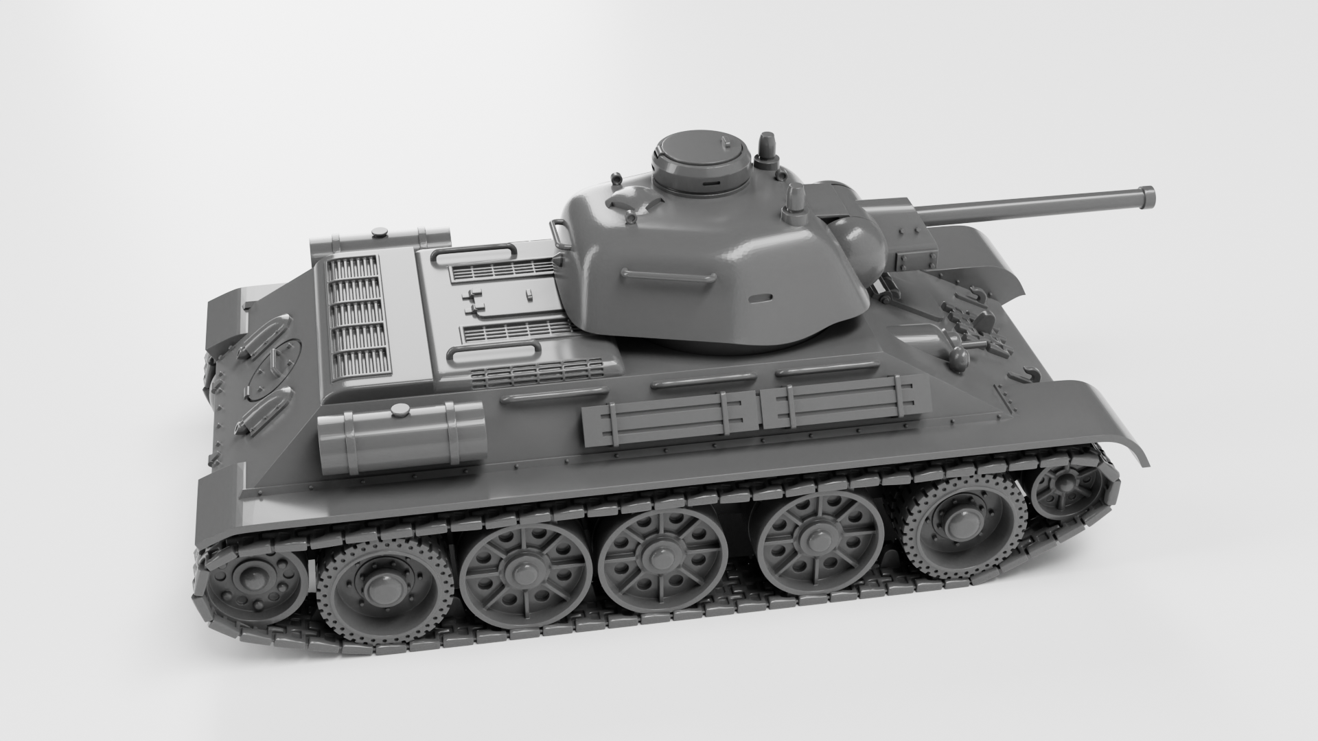 T34-76 model 1943 - Russian Army - wargame3d- 28mm Scale