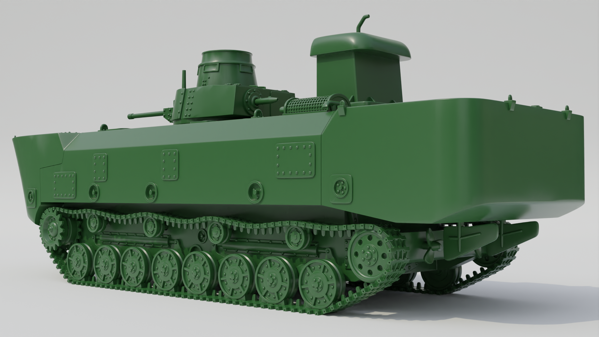 Type 3 Ka-Chi Amphibious Medium Tank - Japanese Army - 28mm Scale - wargame3d