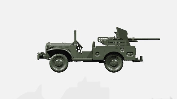 Dodge WC55 with 37mm M6 GMC - US Army - Bolt Action - wargame3d - 28mm Scale