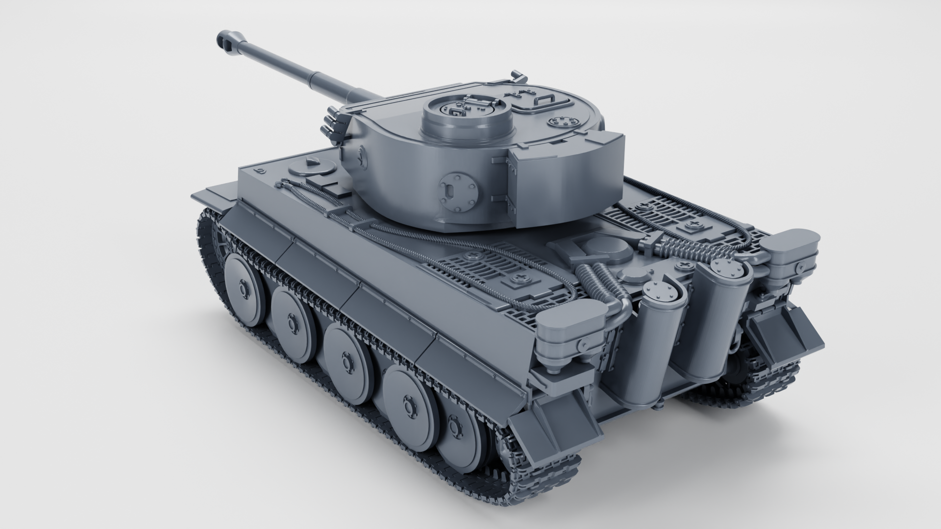 Tiger I Ausf.H (Sd.kfz.181) - WWII - German Army - wargame3d- 28mm Scale
