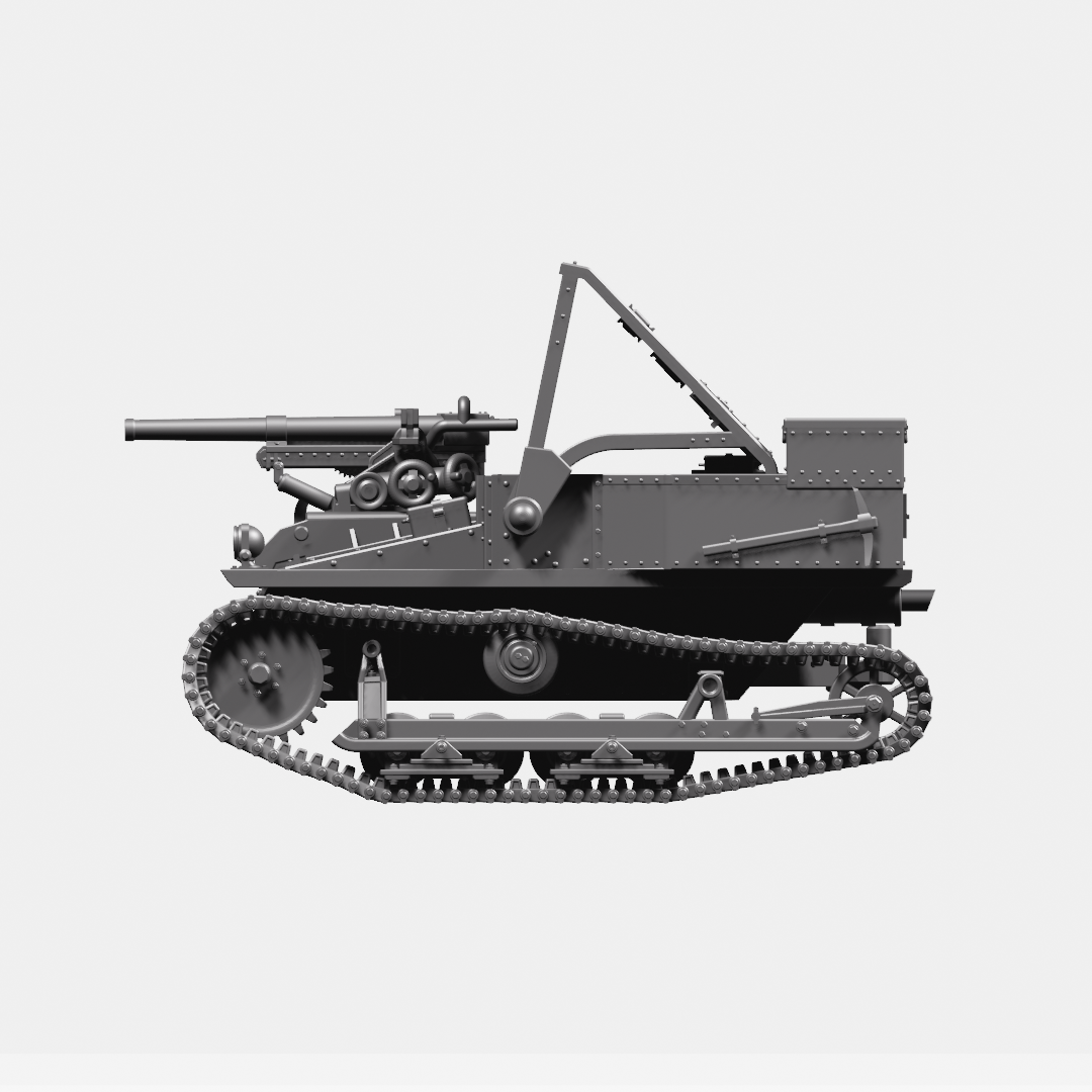 Carden-Loyd Mk.VI with 47mm Gun- Belgian Army - 28mm Scale - wargame3d