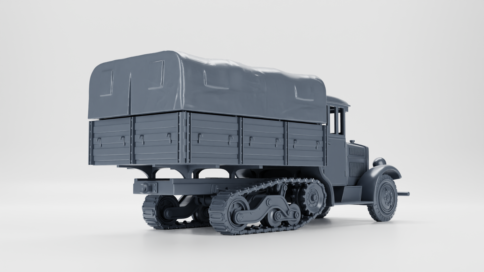 Artillery tractor C4P (Half-track Wz.34) - Polish Army - 28mm Scale - wargame3d