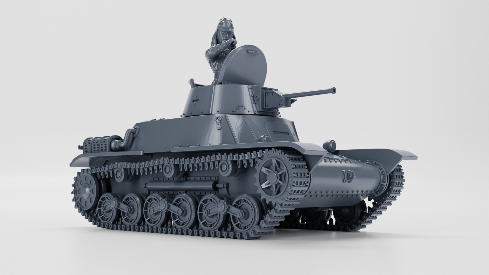 Type 98 Ke-Ni Light Tank - Japanese Army - 28mm Scale - wargame3d