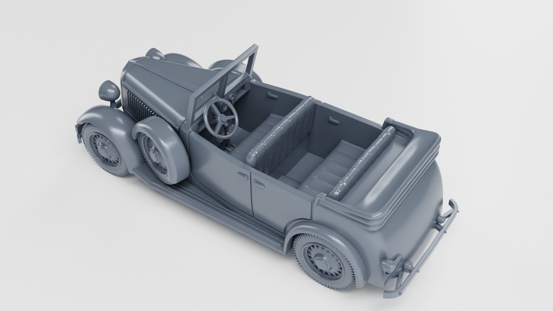 Fiat 518 Mazur Cabrio (5 Seats) - Other Nations Passenger Vehicles - 28mm Scale - wargame3d