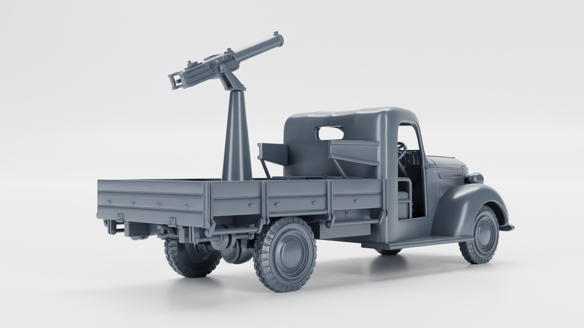 Chevrolet 1 ½ Ton Truck with a Browning .50 AA MG - Fighting Vehicles of the East Indies Armies - UK Army - 28mm Scale - wargame3d