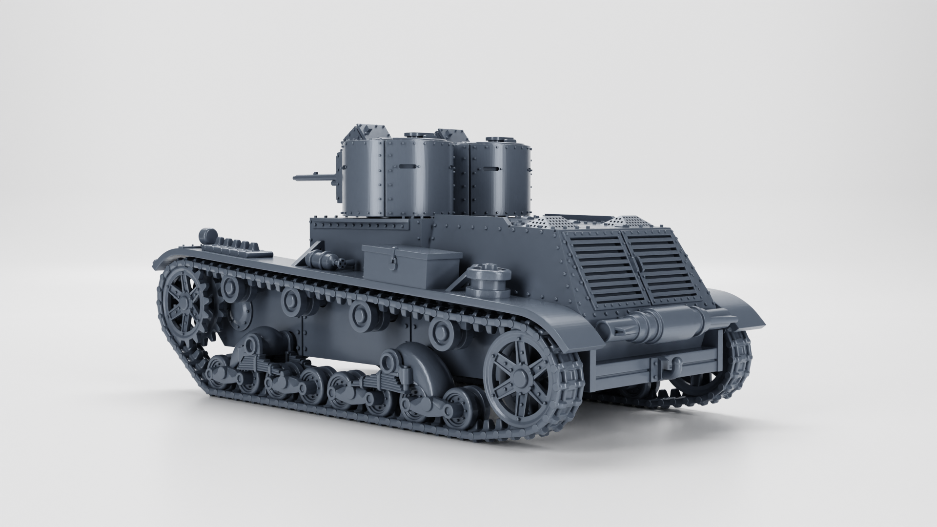 Light Tank 7TP dw (twin turret) - Polish Army - 28mm Scale - wargame3d