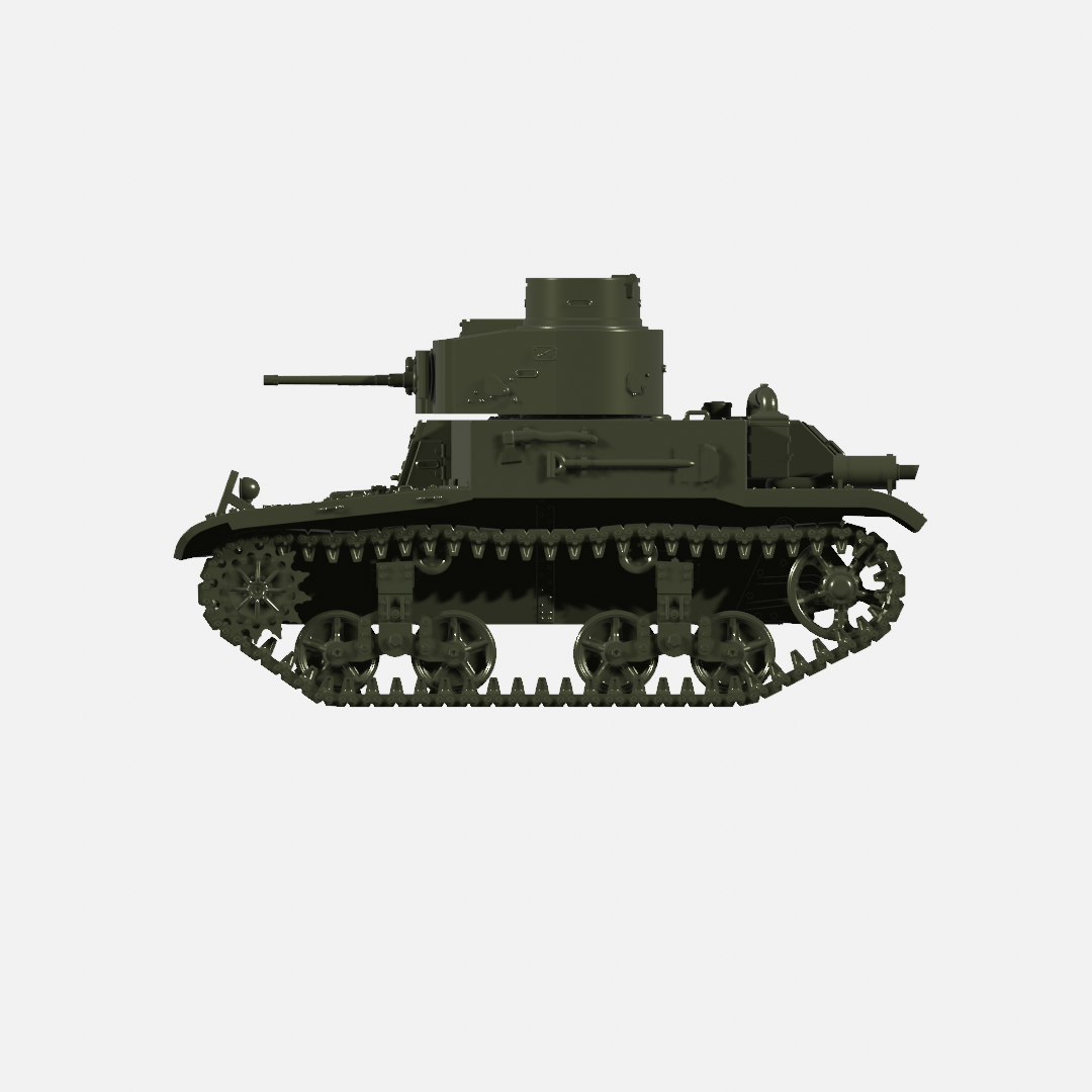 Light Tank M2A2 - 28mm Scale - wargame3d