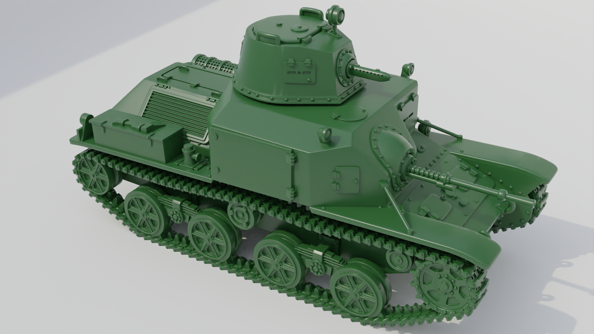 Tankette Type 92 Jyu-Sokosha (late) - Japanese Army - 28mm Scale - wargame3d