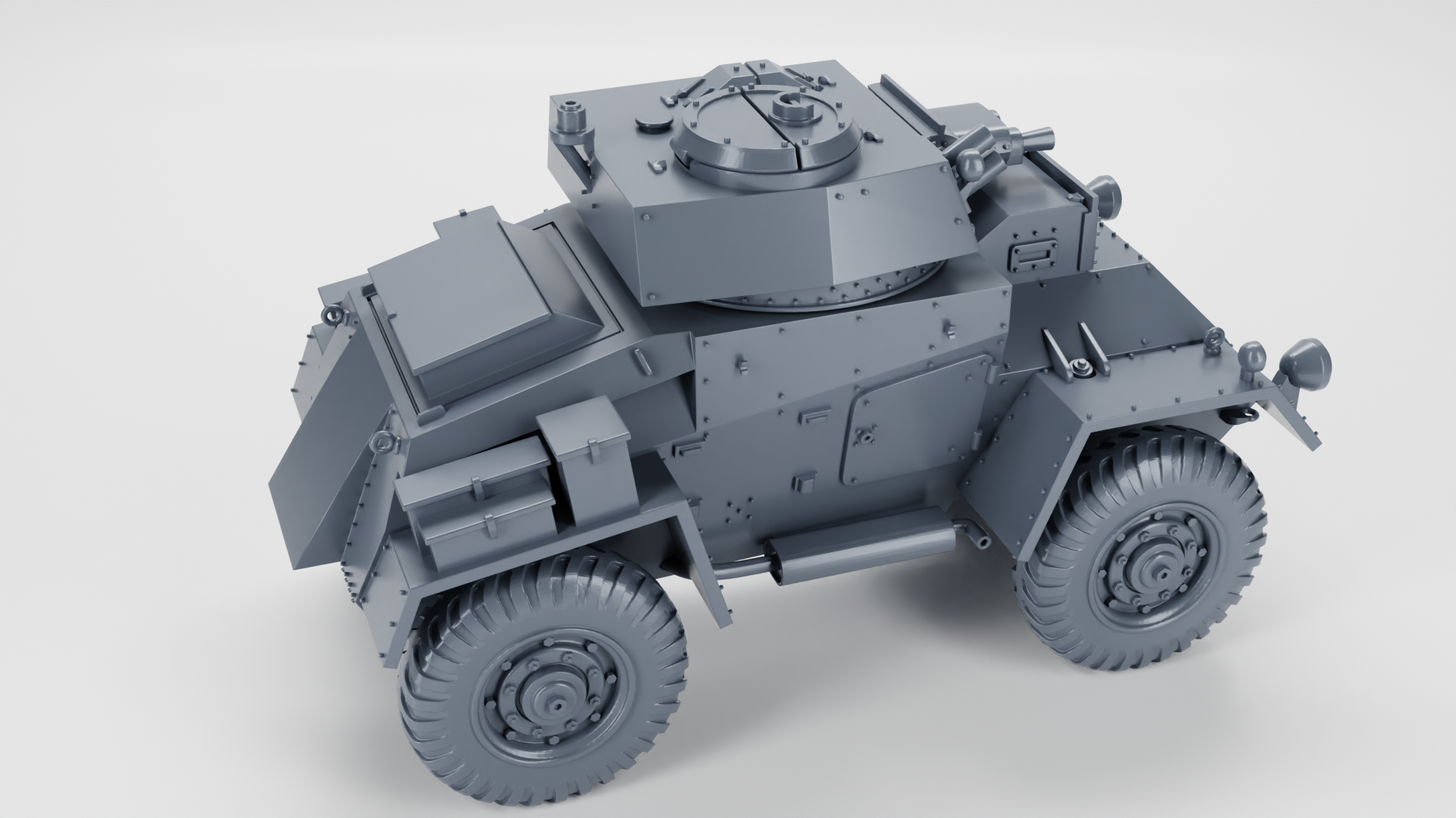 Armoured Car Guy - UK Army - 28mm Scale - wargame3d