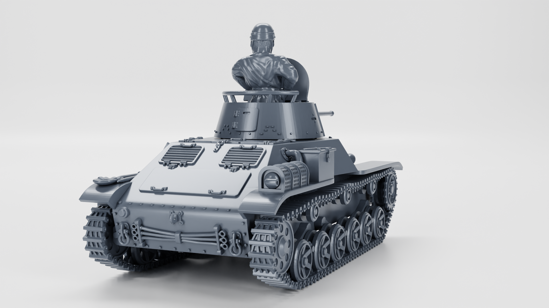 Type 2 Ke-To Light Tank - Japanese Army - 28mm Scale - wargame3d