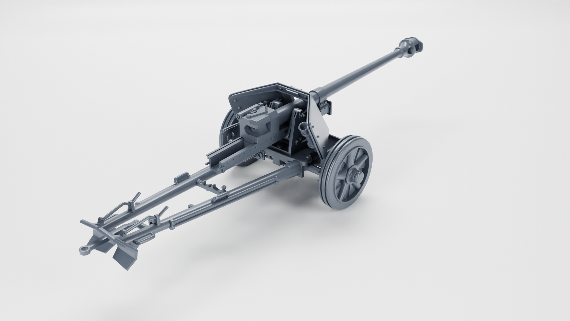 Anti Tank gun 7.5cm PAK 40 - wheeled+on cross - WWII - German Army - wargame3d - 28mm Scale