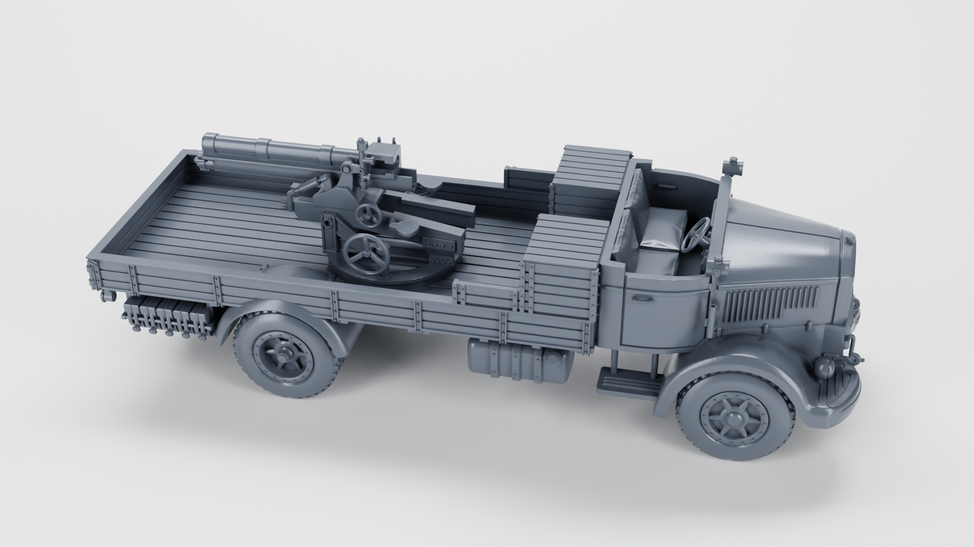 Autocannone da 100-17 su Lancia 3RO - Italian Army - 28mm Scale - wargame3d