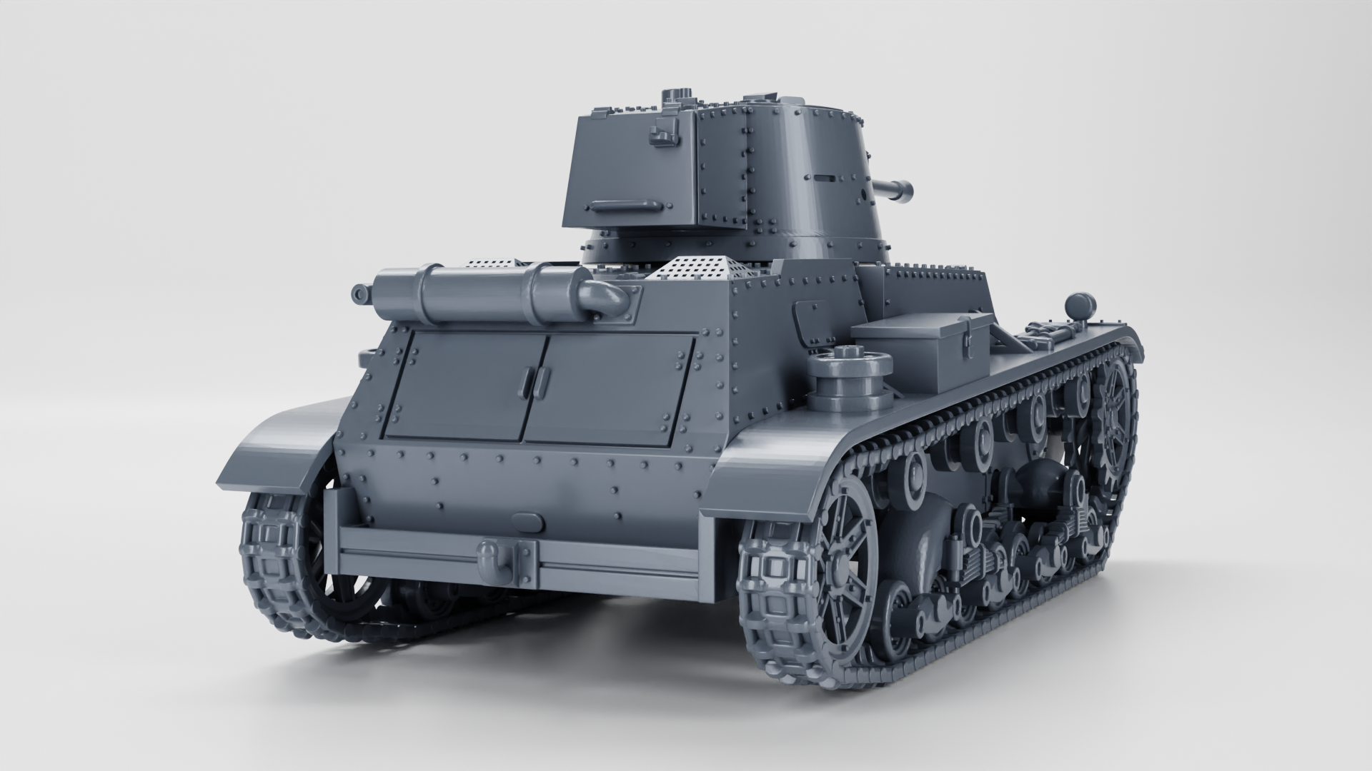 Light Tank 7TP jw (single turret) - Polish Army - 28mm Scale - wargame3d