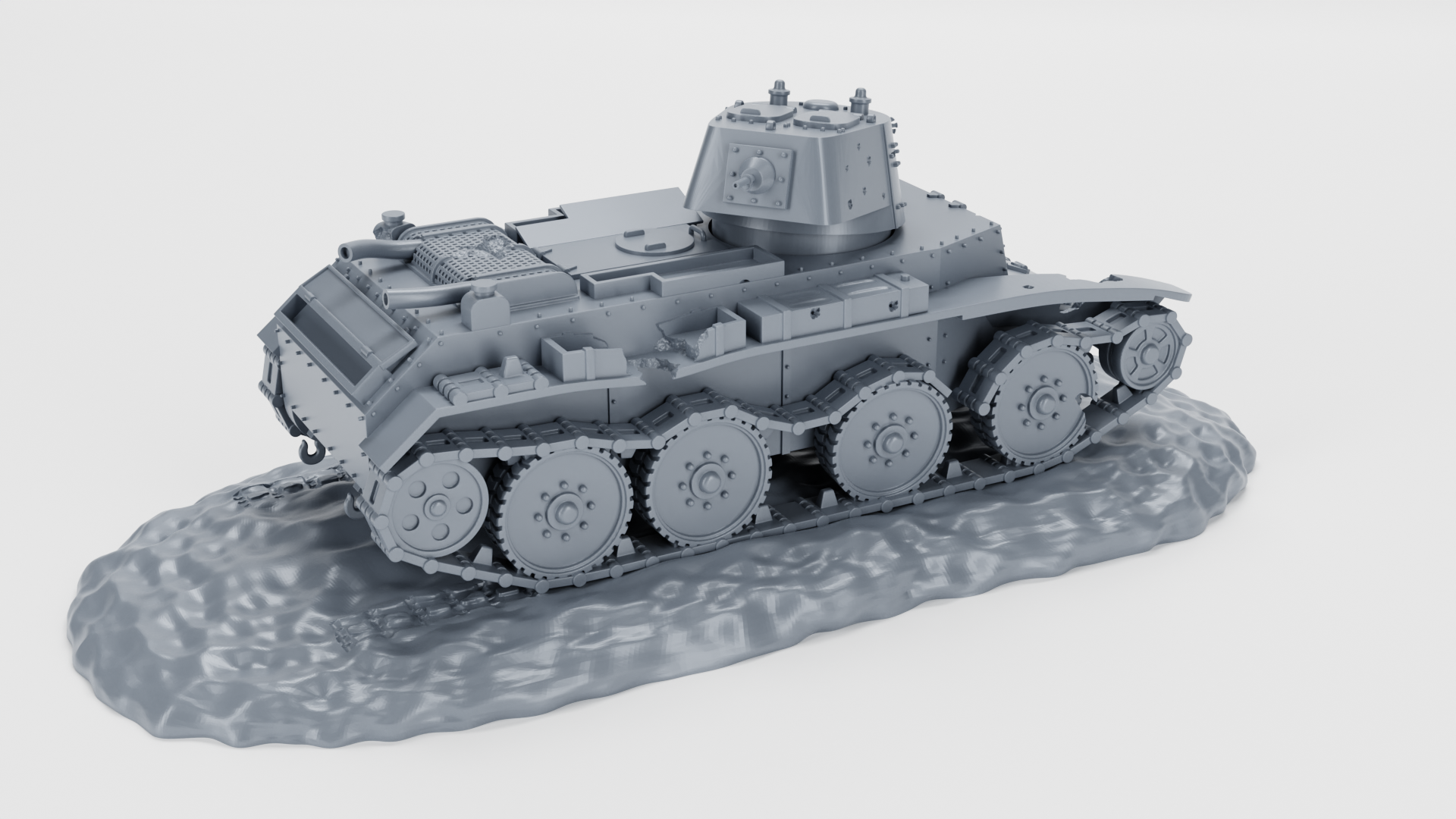 Destroyed - BT-7 - Russian Army - wargame3d- 28mm Scale