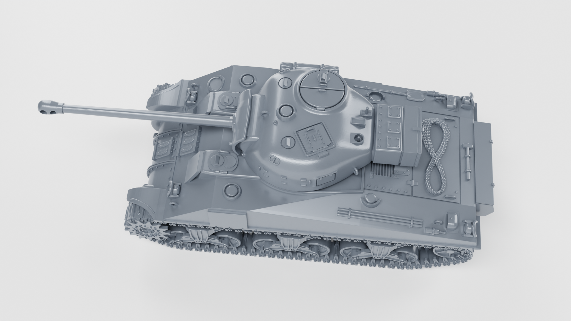 Sherman Firefly VC with QF 17-pounder (US, WW2) - US Army - 28mm Scale - Tank - Miniature - wargame3d
