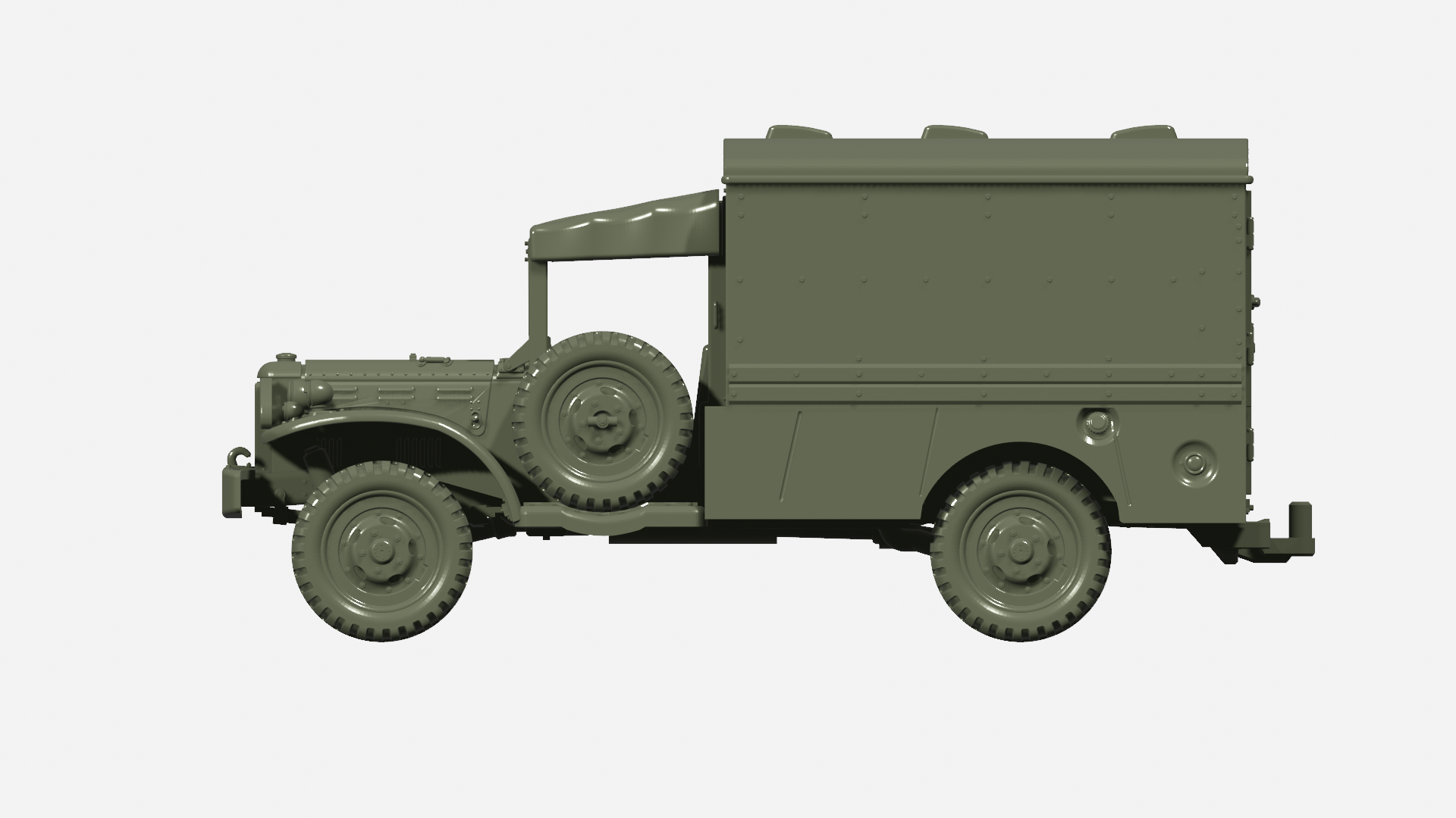Dodge WC64 Ambulance - US Army - wargame3d - 28mm Scale