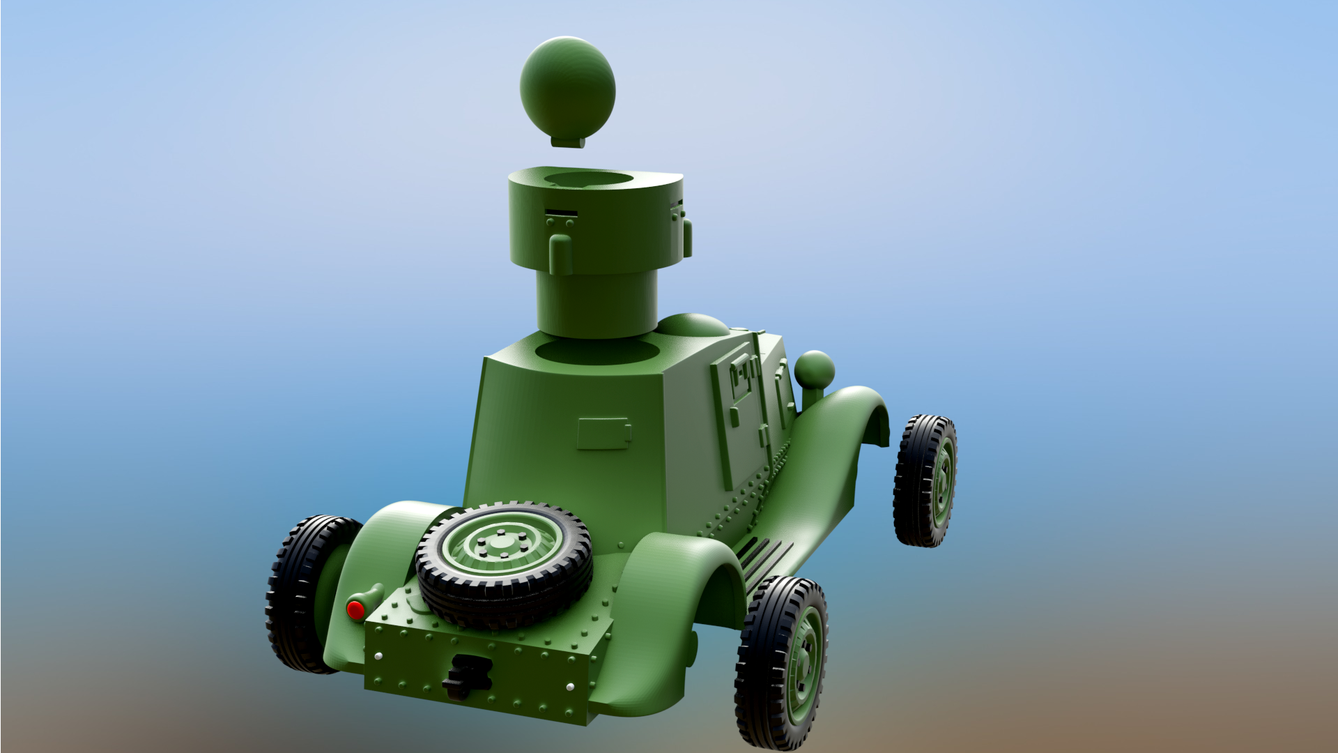 FAI-M Armored Car - wargame3d- 28mm Scale - Russian Army - Bolt Action