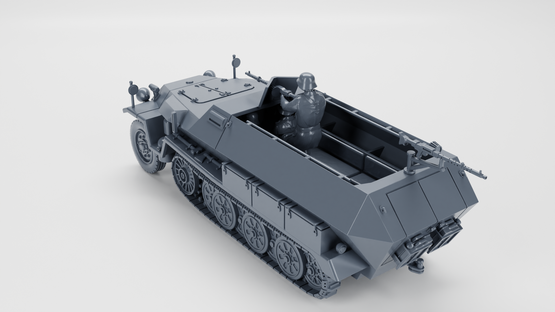 Sd.Kfz.251.1 Ausf.A - German Army - 28mm Scale - wargame3d