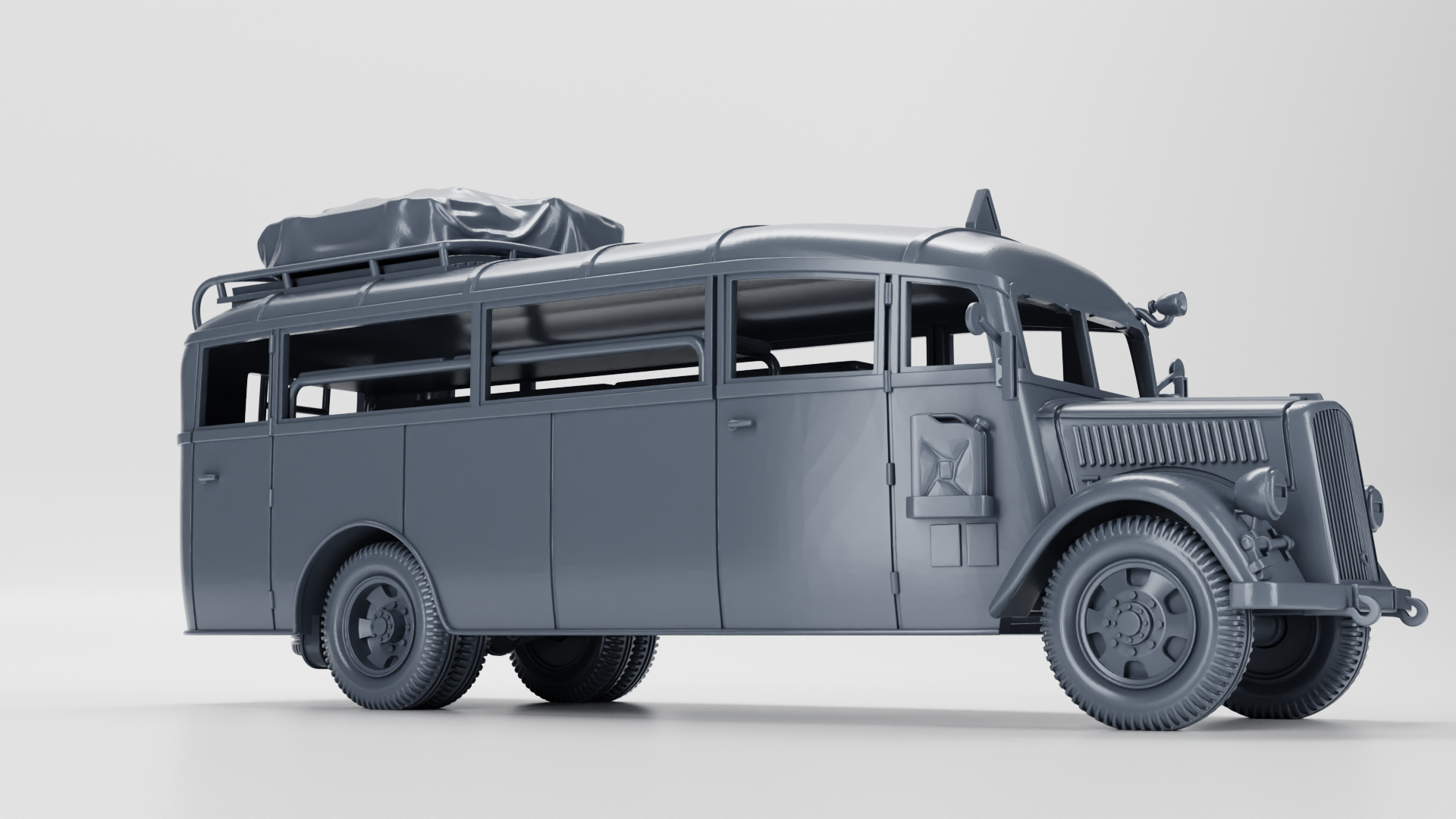 Opel Blitz Ambulance Bus (3.6S Omnibus) - Germany - wargame3d - 28mm Scale