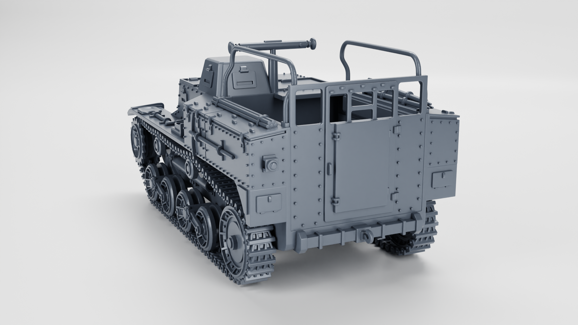 Type 100 Te-Re artillery observation tankette - Japanese Army - 28mm Scale - wargame3d