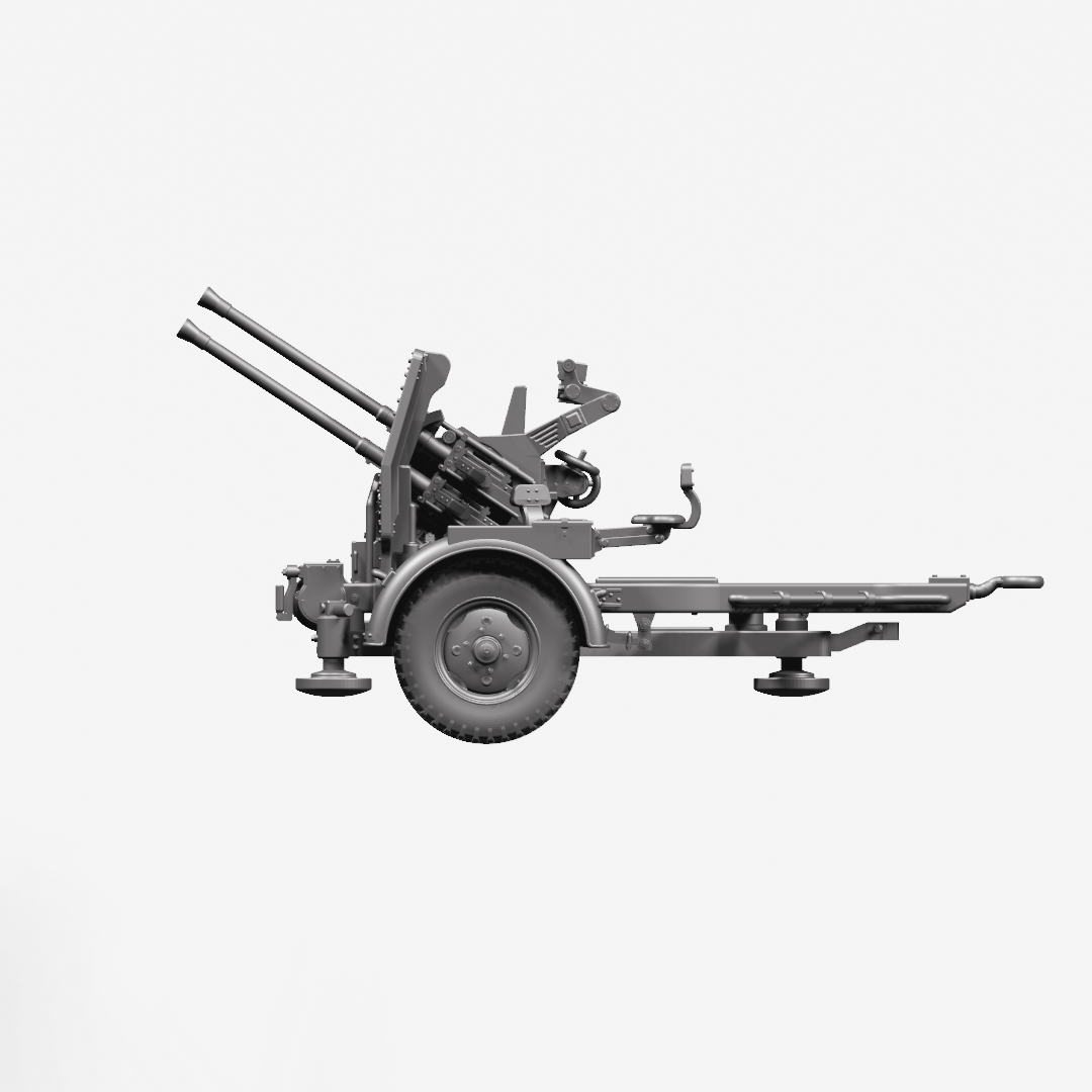 AA gun 2cm Flakvierling 38 - WWII - German Army - wargame3d- 28mm Scale
