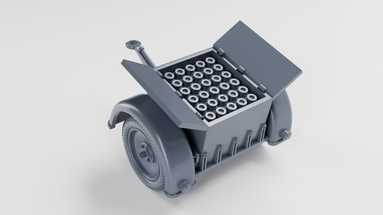 Sd.Anh.32 ammunition trailer for Opel Blitz models - Germany - wargame3d - 28mm Scale