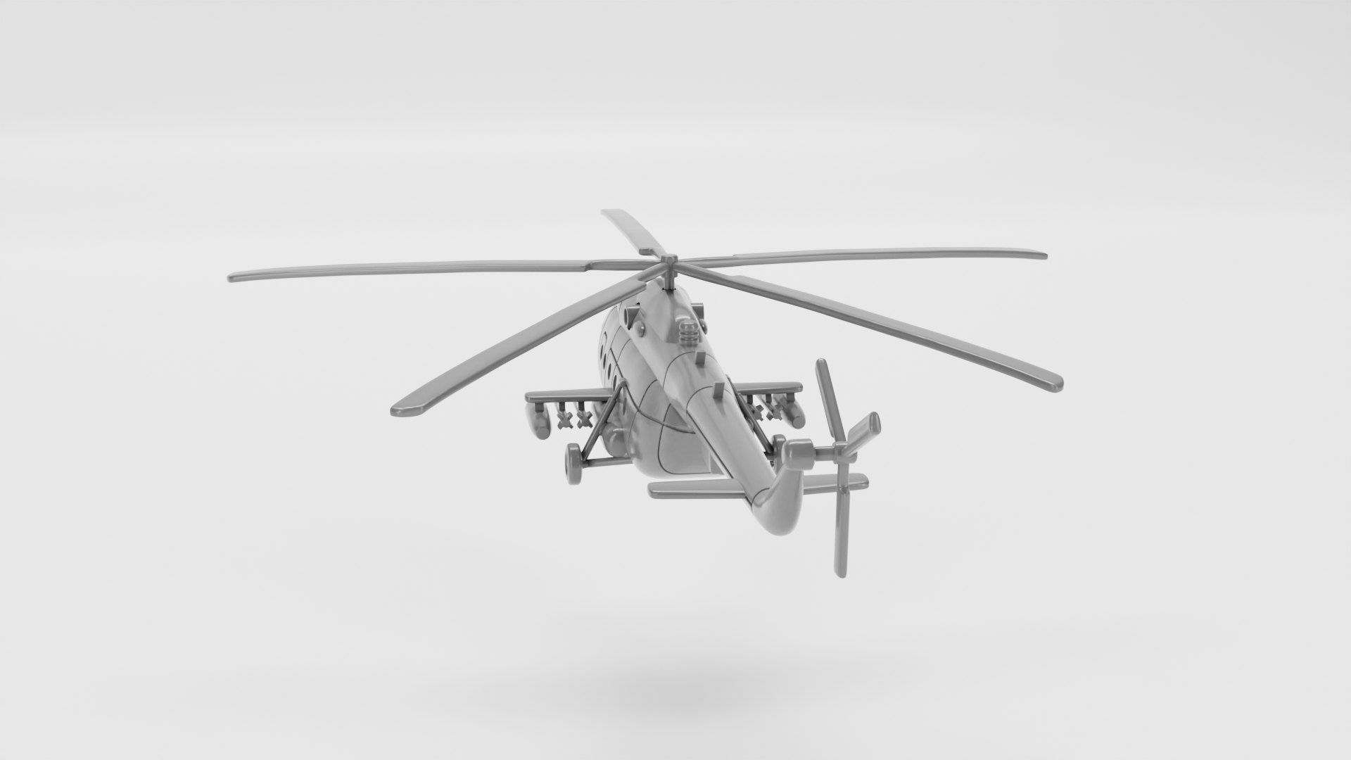 Mil MI-8 (Hip) - Vietnam War Aircraft - 1/200 Scale - wargame3d