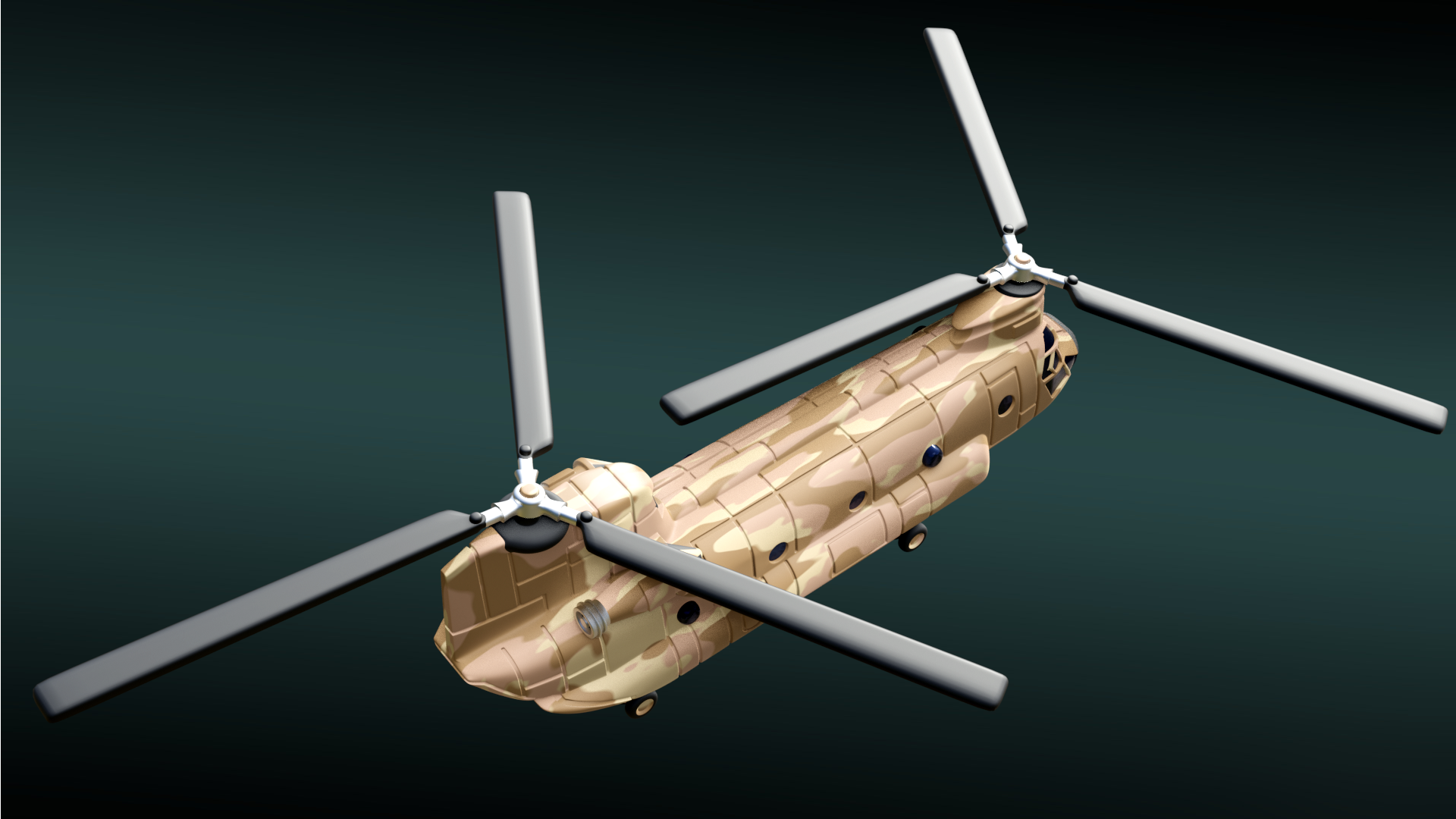 Boeing CH-47 Chinook - Vietnam War Aircraft - 1/200 Scale - wargame3d