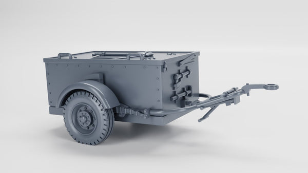 Sd Ah 51 ammunition trailer for Opel Blitz models - Germany - Bolt Action - wargame3d - 28mm Scale
