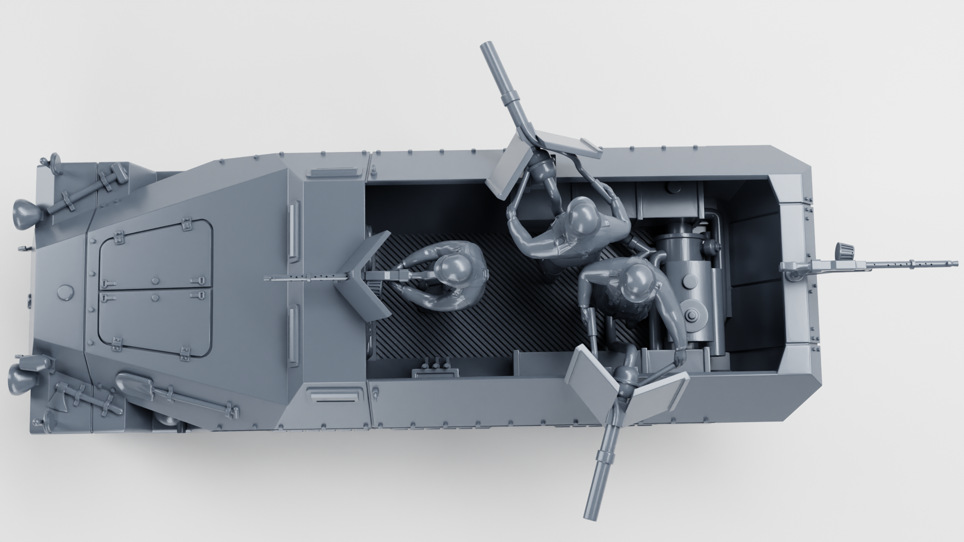 Sd.Kfz.251_16 Ausf.D Flammpanzerwagen - German Army - 28mm Scale - wargame3d