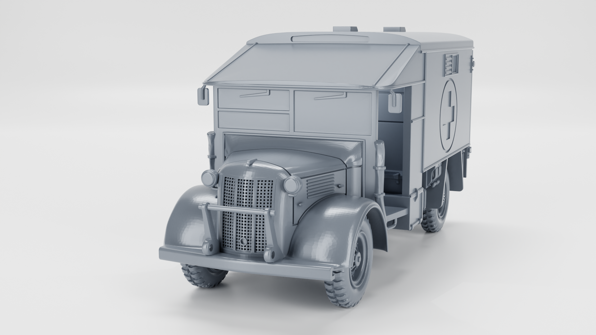 Austin K2/Y Ambulance - UK Army - wargame3d- 28mm Scale