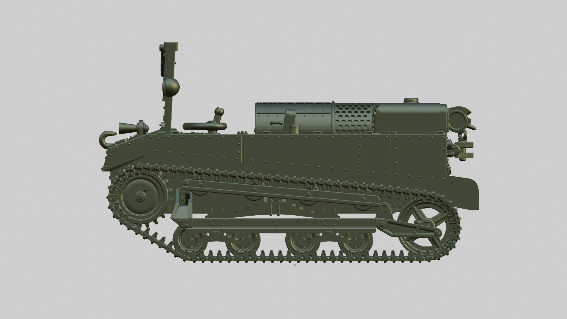 C2P Artillery Tractor - Polish Army - 28mm Scale - wargame3d