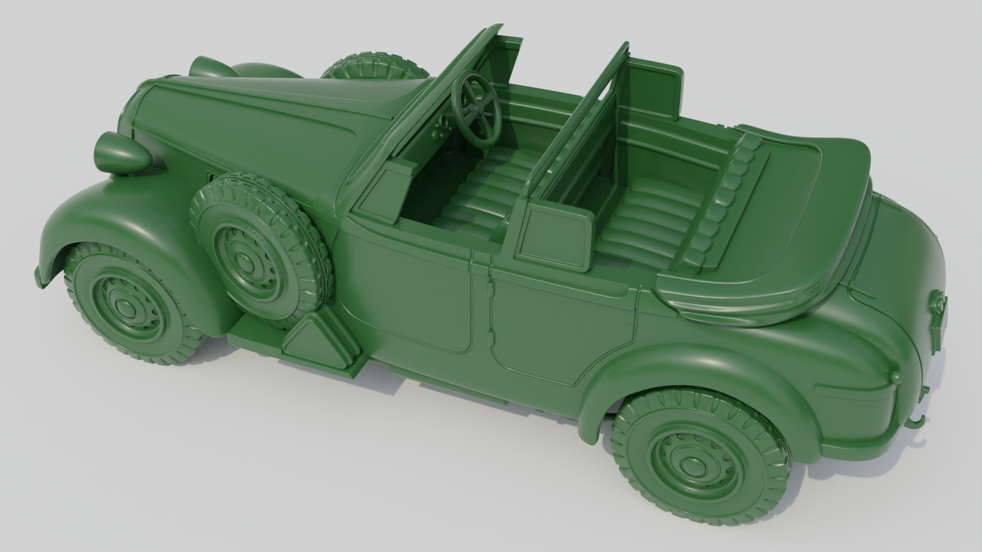 Alfa Romeo 6C 2500 Coloniale (open + close top) - Italian Army - 28mm Scale - wargame3d